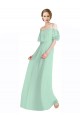 Soft Chiffon Spaghetti Straps A-Line Mint Green Bridesmaid Dress Derby