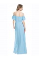Soft Chiffon Spaghetti Straps A-Line Mint Green Bridesmaid Dress Derby