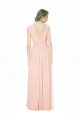 Chiffon V-Neck V-Back A-Line Wedding Party Dress Derby