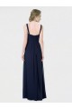 Lxue Chiffon Sweetheart Low Back A-Line Dark Navy Bridesmaid Dress Derby