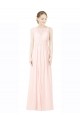 Soft Chiffon Jewel V-Back A-Line Bridesmaid Dress Derby