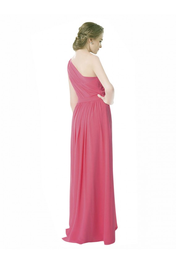 Soft Chiffon One Shoulder A-Line Mint Green Bridesmaid Dress Derby
