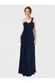 Soft Chiffon Sweetheart Low Back A-Line Dark Navy Bridesmaid Dress / Formal Dress Derby