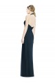 Soft Chiffon V-Neck Open Back A-Line Dark Navy Formal Dress / Bridesmaid Dress Derby