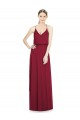 Soft Chiffon V-Neck A-Line Burgundy Evening Gowns / Bridesmaid Dress Derby