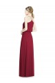 Soft Chiffon V-Neck A-Line Burgundy Evening Gowns / Bridesmaid Dress Derby