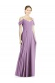 Soft Chiffon Spaghetti Straps Low Back A-Line Dark Lavender Semi Formal Evening Dress / Bridesmaid Dress Derby
