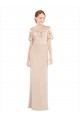 Soft Chiffon & Lace Off the Shoulder A-Line Champagne Prom Dress / Bridesmaid Dress Derby