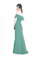 Soft Chiffon Off the Shoulder A-Line Icelandic Silver Bridal Party Dress Derby