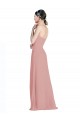 Soft Chiffon Sweetheart Low Back A-Line Dusty Pink Bridesmaid Dress / Formal Dress Derby