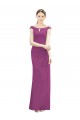 Soft Chiffon High Neck Mermaid Wild Berry Bridesmaid Dress Derby
