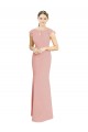 Soft Chiffon High Neck Mermaid Bliss Pink Formal Dress / Bridesmaid Dress Derby