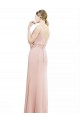 Soft Chiffon High Neck Mermaid Bliss Pink Bridesmaid Dress Derby