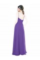 Soft Chiffon V-Neck A-Line Purple Bridesmaid Dress Derby