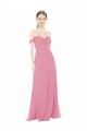 Soft Chiffon Sweetheart A-Line Skin Pink Formal Dress / Bridesmaid Dress Derby