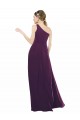 Chiffon One Shoulder A-Line Grape Bridal Party Dress / Evening Dress Derby