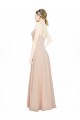 Luxe Chiffon V-Neck A-Line Pink Bridesmaid Dress / Evening Dress Derby