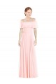 Soft Chiffon Square Neck A-Line Pink Formal Bridesmaid Dress Derby