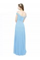 Soft Chiffon Spaghetti Straps A-Line Periwinkle Bridesmaid Dress Derby