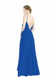Luxe Chiffon V-Neck V-Back A-Line Royal Blue Bridesmaid Dress Derby
