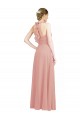 Chiffon Sweetheart Keyhole Back A-Line Bliss Pink Bridesmaid Dress / Evening Dress Derby