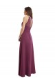 Chiffon High Neck Keyhole Back A-Line Bridesmaid Dress / Evening Gowns Derby