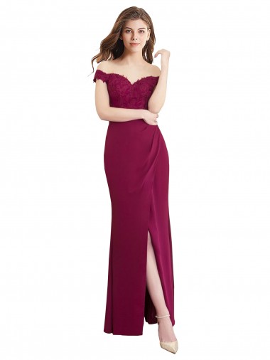 Soft Chiffon & Lace High Neck Mermaid Bridesmaid Dress / Formal Dress Derby