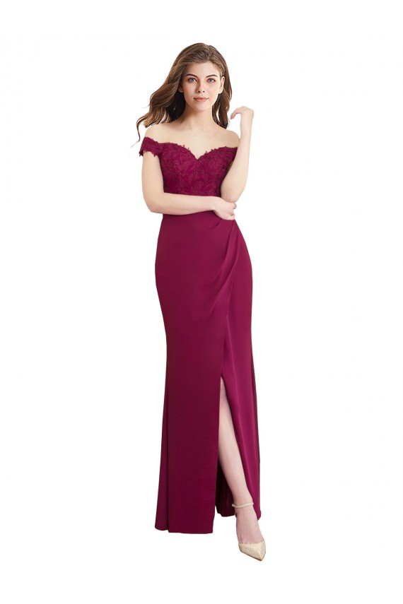 Soft Chiffon & Lace High Neck Mermaid Bridesmaid Dress / Formal Dress Derby