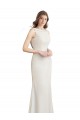 Soft Chiffon & Satin High Neck V-Back Mermaid Bridesmaid Dress Derby