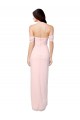 Soft Chiffon Strapless A-Line Pink High Low Bridesmaid Dress Derby