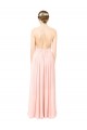 Soft Chiffon Halter Neck Open Back A-Line Pink Formal Dress / Bridesmaid Dress Derby