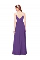 Soft Chiffon High Neck Sheath Plum Purple Bridesmaid Dress Derby
