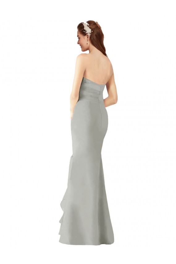 Soft Chiffon Sweetheart Sheath Dark Navy Bridesmaid Dress Derby