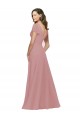 Chiffon V-Neck V-Back A-Line Dusty Pink Bridesmaid Dress / Evening Dress Derby