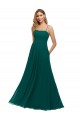 Soft Chiffon Square Neck Low Back A-Line Hunter Bridesmaid Dress Derby