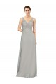 Soft Chiffon Sweetheart A-Line Silver Bridesmaid Dress Derby