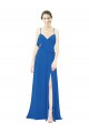 Soft Chiffon Spaghetti Straps A-Line Royalty Bridesmaid Dress Derby