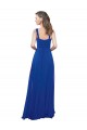 Soft Chiffon Square Neck A-Line Royal Blue Bridesmaid Dress Derby