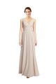 Soft Chiffon V-Neck A-Line Cream Pink Formal Dress / Bridesmaid Dress Derby
