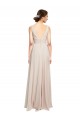Soft Chiffon V-Neck A-Line Cream Pink Formal Dress / Bridesmaid Dress Derby