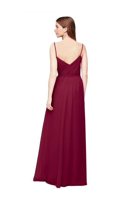 Soft Chiffon V-Neck A-Line Grape Bridesmaid Dress / Formal Dress Derby