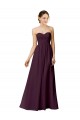 Chiffon Strapless A-Line Grape Bridesmaid Dress / Evening Dress Derby