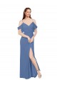Soft Chiffon Sweetheart A-Line Windsor Blue Bridesmaid Dress Derby