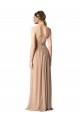 Soft Chiffon V-Neck Open Back A-Line Red Bridesmaid Dress / Formal Dress Derby