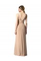 Soft Chiffon V-Neck V-Back Sheath Red Bridesmaid Dress Derby
