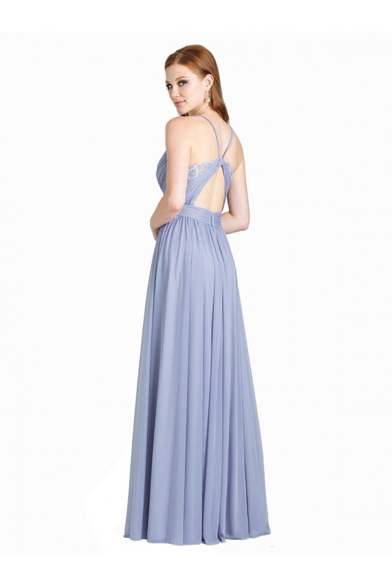 Chiffon & Lace Sweetheart Open Back A-Line Bridesmaid Dress / Evening Dress Derby