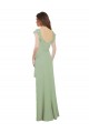 Soft Chiffon Sweetheart Low Back A-Line Smoke Green Bridesmaid Dress / Formal Dress Derby
