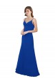 Soft Chiffon Sweetheart Low Back A-Line Royal Blue Evening Dress / Bridesmaid Dress Derby
