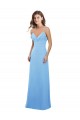 Soft Chiffon Sweetheart Keyhole Back A-Line Periwinkle Bridesmaid Dress Derby