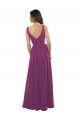 Soft Chiffon V-Neck V-Back A-Line Wild Berry Bridesmaid Dress Derby